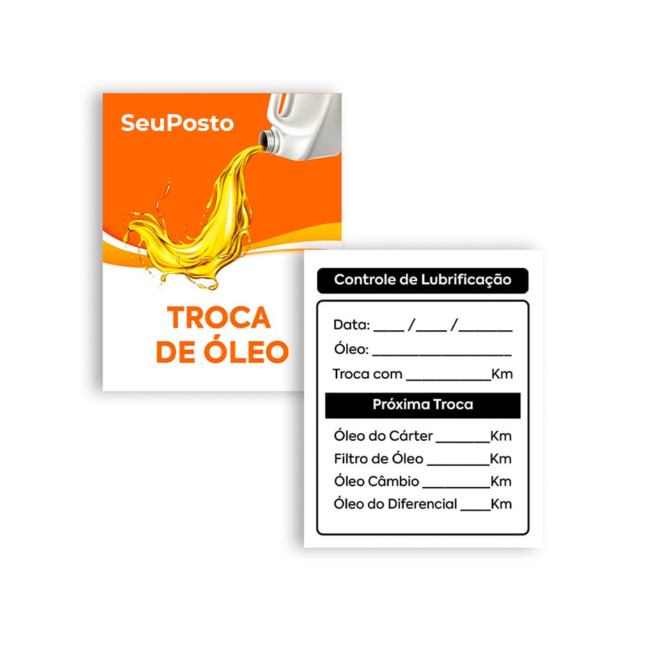 ADESIVOS/TROCA DE ÓLEO